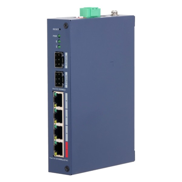 Acquistare DAHUA CHS4206-4ET-90 Switch Hardened PoE 4 porte 10/100 + 2SFP Gigabit 90W Gestibile in Cloud Layer2