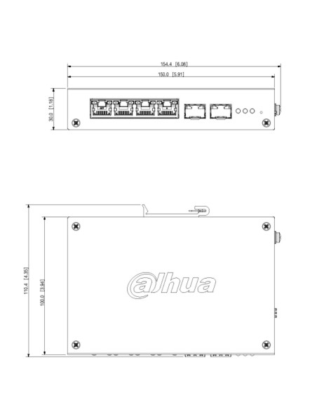 Acheter DAHUA CHS4206-4ET-90 Switch durci PoE 4 ports 10/100 + 2 SFP Gigabit 90W gérable dans le Cloud Layer2