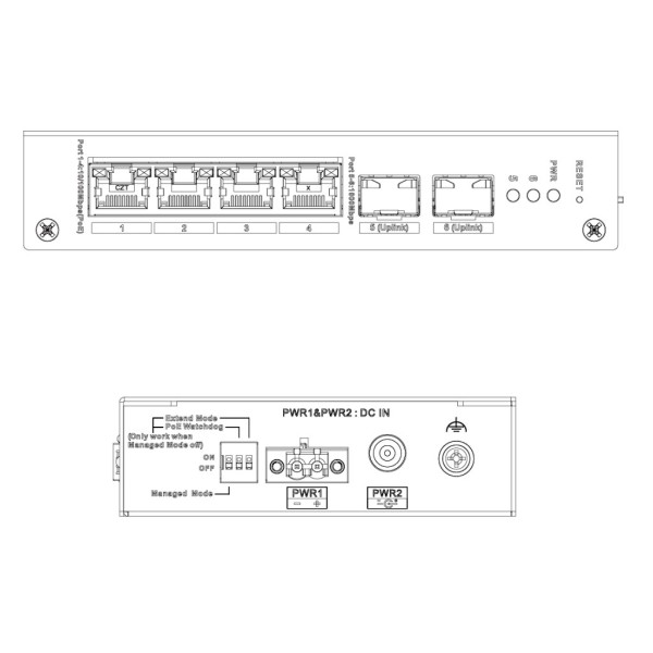 Acheter DAHUA CHS4206-4ET-90 Switch durci PoE 4 ports 10/100 + 2 SFP Gigabit 90W gérable dans le Cloud Layer2