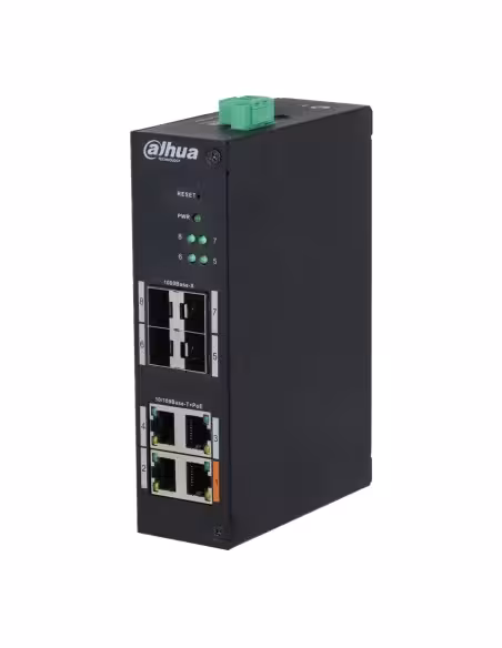 Acheter DAHUA HS4408-4ET-60 Switch durci PoE 4 ports 10/100 + 4 SFP Gigabit 60W gérable Layer 2