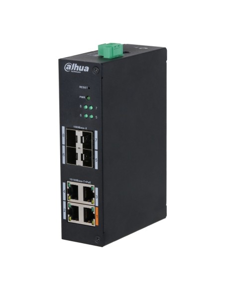 Comprar DAHUA HS4408-4ET-60 Switch Hardened PoE 4 puertos 10/100 +4SFP Gigabit 60W Gestionable Layer2