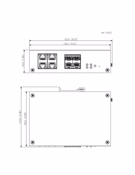 Comprar DAHUA HS4408-4ET-60 Switch Hardened PoE 4 puertos 10/100 +4SFP Gigabit 60W Gestionable Layer2