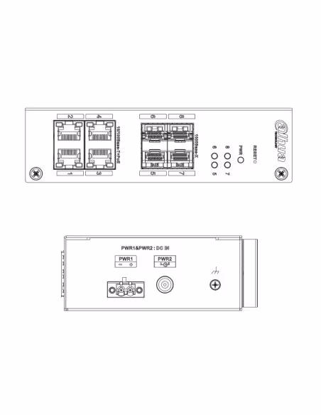 Kaufen DAHUA HS4408-4ET-60 gehärteter Switch PoE 4 Ports 10/100 + 4 SFP Gigabit 60 W verwaltbar Layer 2
