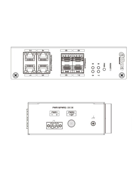 Acquistare DAHUA HS4408-4ET-60 Switch Hardened PoE 4 porte 10/100 +4SFP Gigabit 60W gestibile Layer2