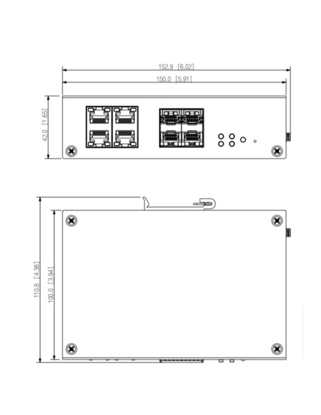 Acheter DAHUA HS4408-4ET-96 Switch durci PoE 4 ports 10/100 + 4 SFP Gigabit 96 W gérable couche 2