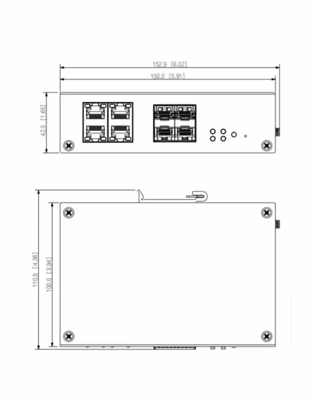 Comprar DAHUA HS4408-4ET-96 Switch Hardened PoE 4 puertos 10/100 +4SFP Gigabit 96W Gestionable Layer2