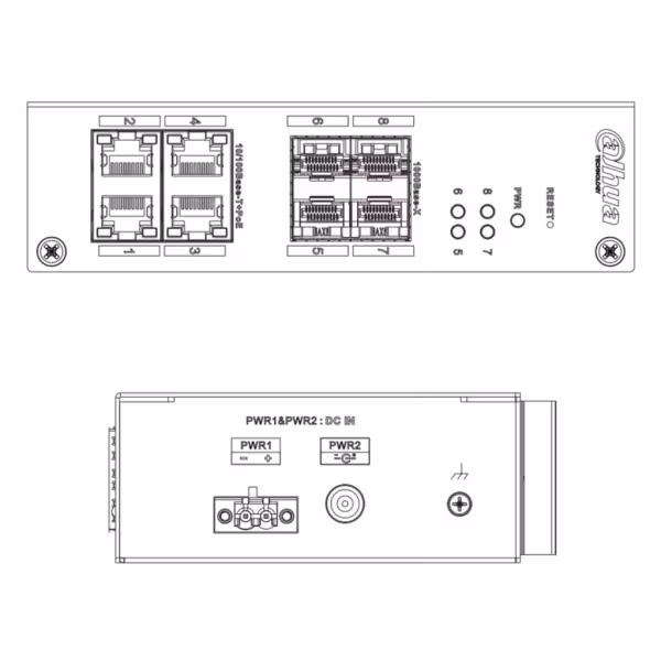 Comprar DAHUA HS4408-4ET-96 Switch Hardened PoE 4 puertos 10/100 +4SFP Gigabit 96W Gestionable Layer2