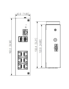 Acquistare DAHUA HS4208-4GT-90 Switch Hardened PoE 4 porte Gigabit +2RJ45 Gigabit +2SFP Gigabit 90W gestibile Layer2 2
