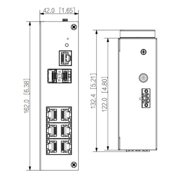 Acheter DAHUA HS4208-4GT-90 Switch durci PoE 4 ports Gigabit + 2 RJ45 Gigabit + 2 SFP Gigabit 90 W administrable Layer 2
