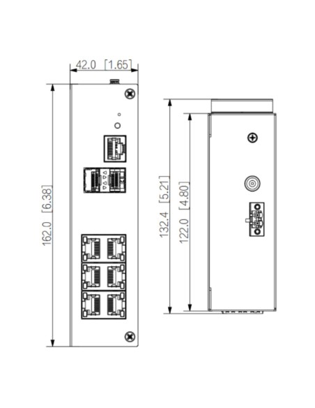 Acheter DAHUA HS4208-4GT-90 Switch durci PoE 4 ports Gigabit + 2 RJ45 Gigabit + 2 SFP Gigabit 90 W administrable Layer 2