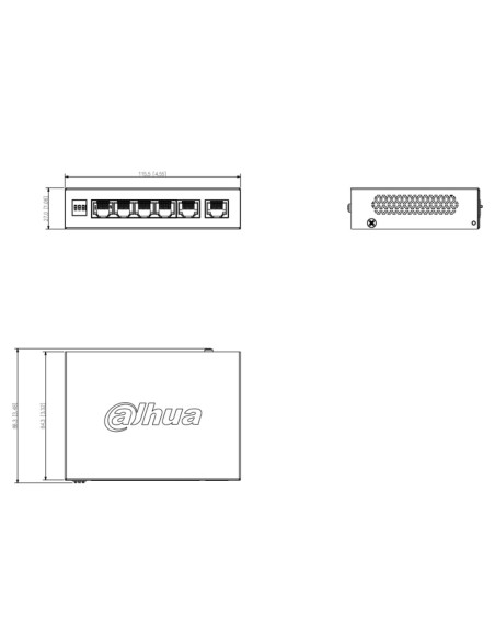 Acheter DAHUA CS4006-4ET2GT-60 Switch PoE 4 ports 10/100 + 2RJ45 Uplink Gigabit 60W gérable dans le Cloud Layer2