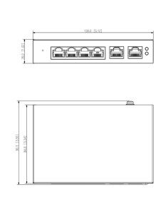 Comprar DAHUA CS4006-4GT-60 Switch PoE 4 puertos Gigabit + 2RJ45 Uplink Gigabit 60W Gestionable en Cloud Layer2 2