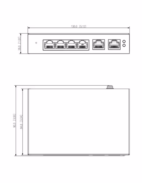 Comprar DAHUA CS4006-4GT-60 Switch PoE 4 puertos Gigabit + 2RJ45 Uplink Gigabit 60W Gestionable en Cloud Layer2