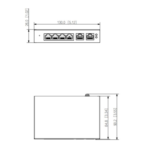 Acquistare DAHUA S4100-4GT2GT-60-C Switch PoE 2.0 4 porte Gigabit + 2RJ45 Uplink Gigabit 60W Gestibile in Cloud Layer2