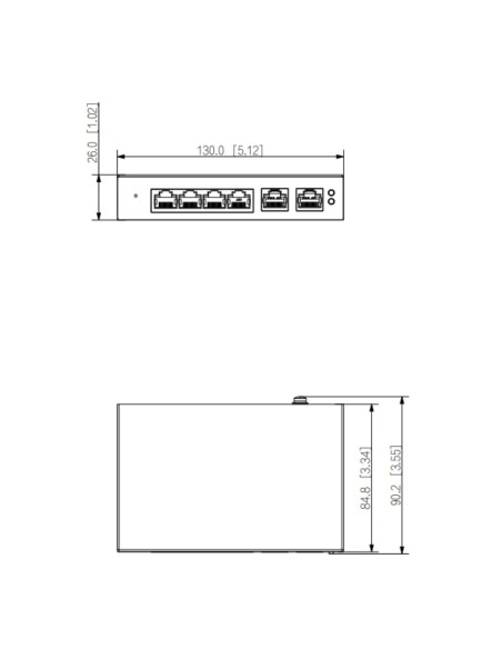 Comprar DAHUA S4100-4GT2GT-60-C Switch PoE 2.0 4 puertos Gigabit + 2RJ45 Uplink Gigabit 60W Gestionable en Cloud Layer2