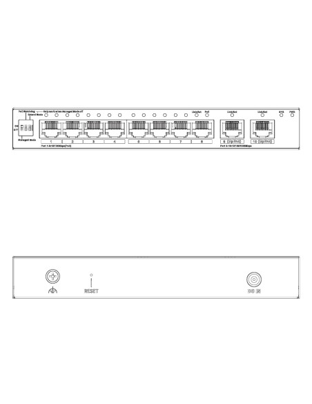 Acheter DAHUA CS4010-8ET2GT-110 Switch PoE 8 ports 10/100 + 2RJ45 Uplink Gigabit 110W gérable dans le Cloud Layer2