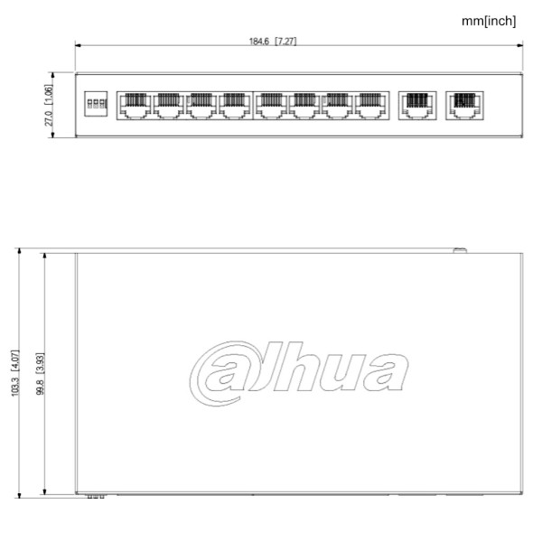 Kaufen DAHUA CS4010-8GT-110-V2 PoE-Switch mit 8 Gigabit-Ports + 2 RJ45-Gigabit-Uplink, 110 W, verwaltbar in der Cloud, Layer 2