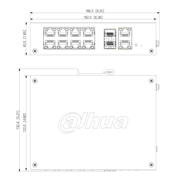 Acheter DAHUA CHS4212-8GT-110 Switch durci PoE 8 ports Gigabit + 2 RJ45 uplink Gigabit + 2 SFP Gigabit 110 W administrable en Cl