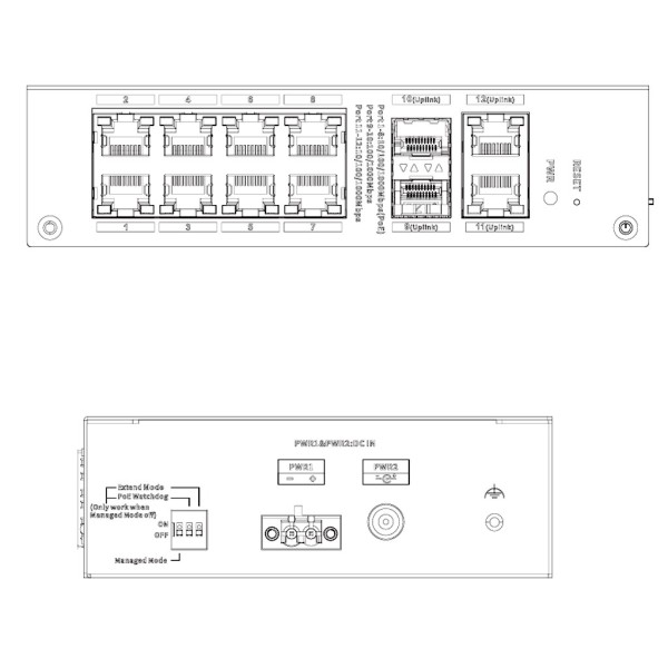 Acheter DAHUA CHS4212-8GT-110 Switch durci PoE 8 ports Gigabit + 2 RJ45 uplink Gigabit + 2 SFP Gigabit 110 W administrable en Cl