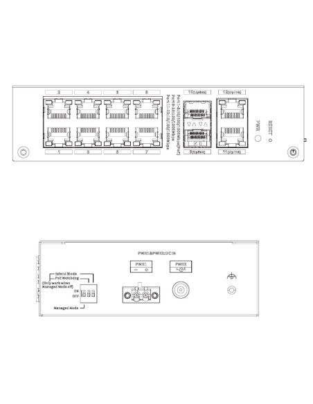 Acheter DAHUA CHS4212-8GT-110 Switch durci PoE 8 ports Gigabit + 2 RJ45 uplink Gigabit + 2 SFP Gigabit 110 W administrable en Cl
