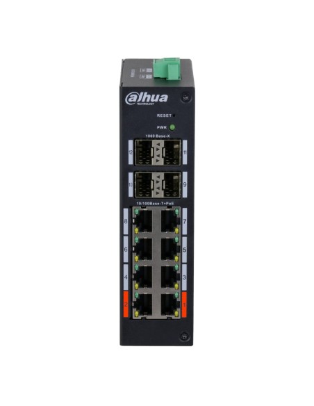 Comprar DAHUA HS4412-8ET-96 Switch Hardened PoE 8 puertos 10/100 +4SFP Gigabit 96W Gestionable Layer2