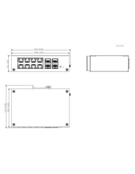 Acquistare DAHUA HS4412-8ET-96 Switch Hardened PoE 8 porte 10/100 +4 SFP Gigabit 96W gestibile Layer 2