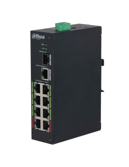 Acheter DAHUA LR2110-8ET-120-V2 Switch plage de température étendue ePoE 8 ports 10/100 + 1 RJ45 uplink Gigabit + 1 SFP Gigabit 