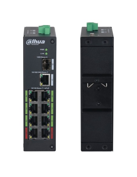 Comprar DAHUA LR2110-8ET-120-V2 Switch Rango Temp Extendida ePoE 8 puertos 10/100 + 1RJ45 Uplink Gigabit + 1SFP Gigabit 120W No_