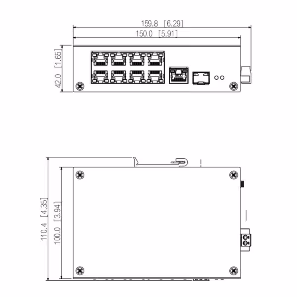 Comprar DAHUA LR2110-8ET-120-V2 Switch Rango Temp Extendida ePoE 8 puertos 10/100 + 1RJ45 Uplink Gigabit + 1SFP Gigabit 120W No_