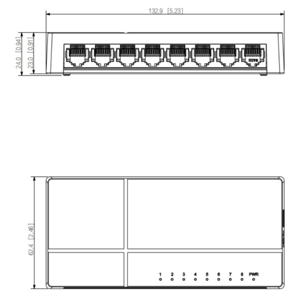 Comprar DAHUA PFS3008-8GT-L-V2 Switch 8 puertos 10/100/1000 Gigabit Layer2