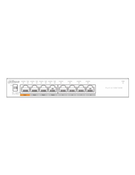 Kaufen DAHUA PFS3008-8ET-60 Switch PoE 2.0 8 Ports 10/100 60W Nicht verwaltbar Layer2