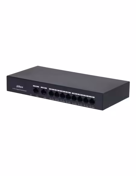 Comprar DAHUA PFS3010-8GT-65 Switch PoE 8 puertos Gigabit + 2RJ45 Uplink Gigabit 65W No_Gestionable Layer2