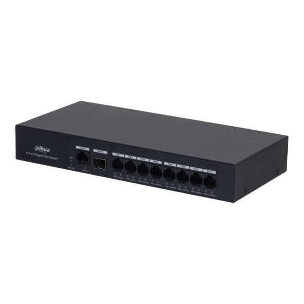 Acheter DAHUA PFS3110-8GT-65 Switch PoE 8 ports Gigabit +1 RJ45 Uplink Gigabit +1 SFP 65W non gérable Layer 2