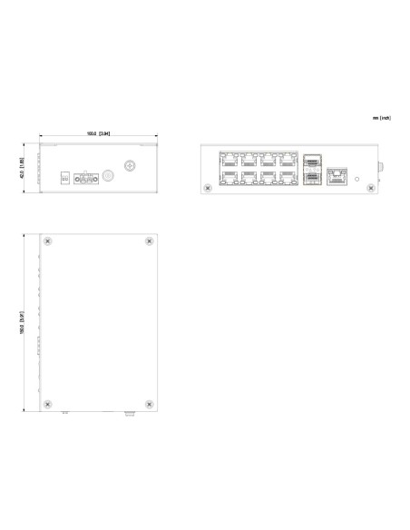 Acheter DAHUA PFS3211-8GT-120-V2 Switch PoE 2.0 8 ports Gigabit +2SFP Uplink +1RJ45 Uplink Gigabit 120W Non géré Layer2