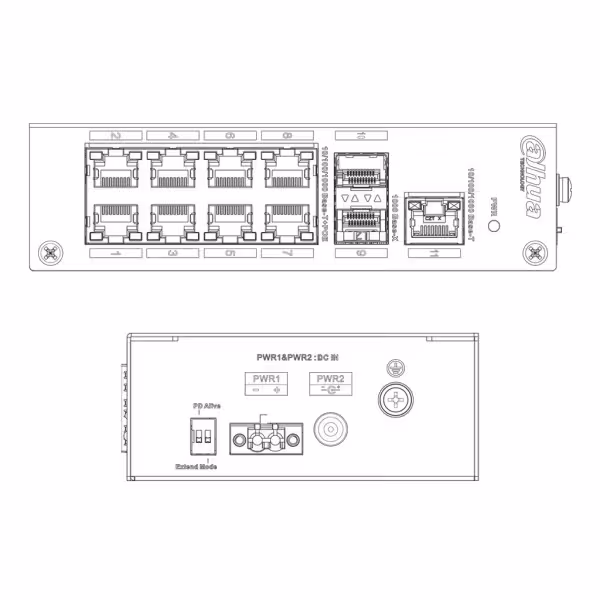 Kaufen DAHUA PFS3211-8GT-120-V2 PoE-Switch 2.0 mit 8 Gigabit-Ports + 2 SFP-Uplink + 1 RJ45-Gigabit-Uplink, 120 W, nicht verwaltb