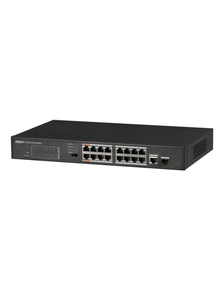 Acheter DAHUA PFS3117-16ET-135 Switch PoE 16 ports 10/100 + 1 Combo Gigabit RJ45/SFP Uplink 135W non géré Layer2