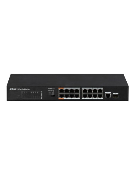Acheter DAHUA PFS3117-16ET-135 Switch PoE 16 ports 10/100 + 1 Combo Gigabit RJ45/SFP Uplink 135W non géré Layer2