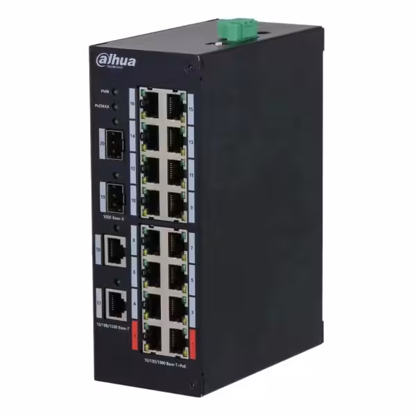 Kaufen DAHUA HS3220-16GT-190 gehärteter Switch PoE 16 Gigabit-Ports (2RJ45+2SFP) Gigabit-Uplink 190W nicht verwaltet Layer2