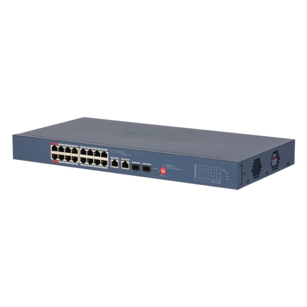 Acquistare DAHUA CS4218-16ET-135-V2 Switch PoE 16 porte 10/100 + 2 Combo Gigabit RJ45/SFP Uplink 135W gestibile in Cloud Layer2