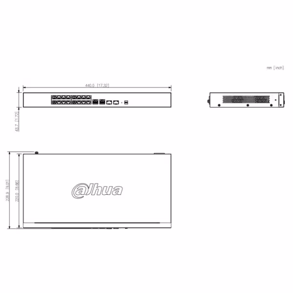 Kaufen DAHUA CS4218-16ET-135-V2 PoE-Switch 16 Ports 10/100 + 2 Combo-Gigabit RJ45/SFP Uplink 135W verwaltbar in der Cloud Layer2