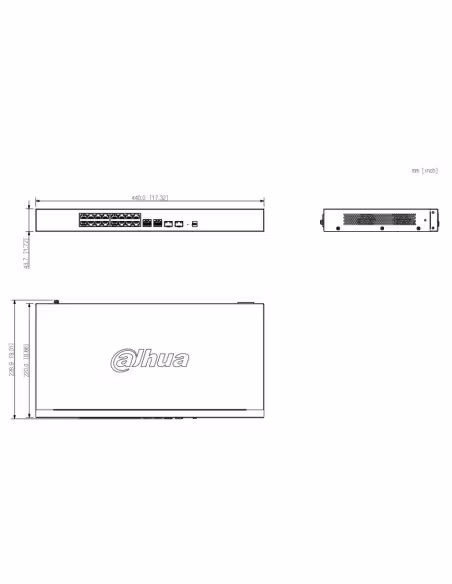 Acquistare DAHUA CS4218-16ET-135-V2 Switch PoE 16 porte 10/100 + 2 Combo Gigabit RJ45/SFP Uplink 135W gestibile in Cloud Layer2