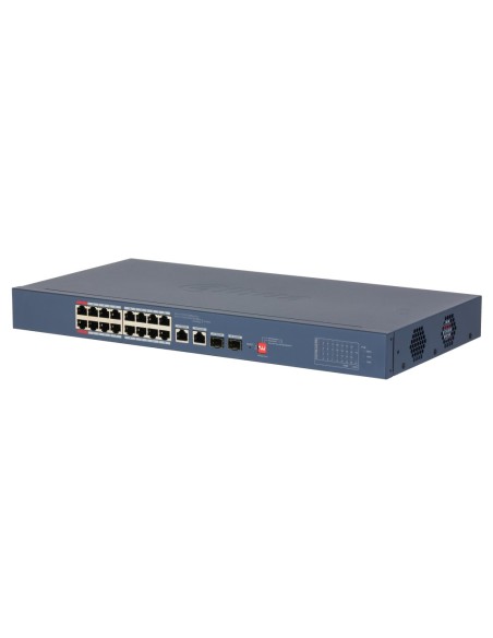 Acheter DAHUA CS4218-16ET-190-V2 Switch PoE 16 ports 10/100 + 2 Combo Gigabit RJ45/SFP Uplink 190W gérable dans le Cloud Layer2