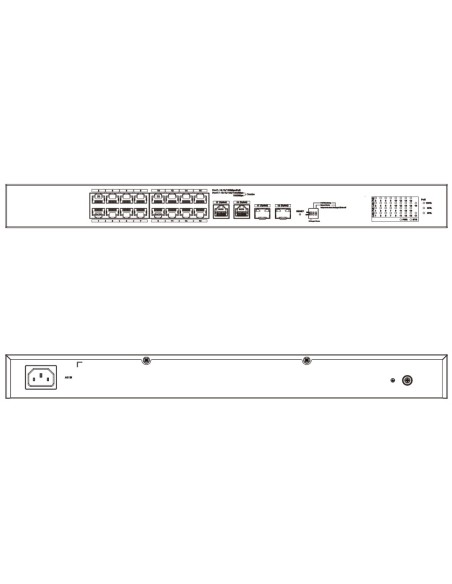 Acheter DAHUA CS4218-16ET-190-V2 Switch PoE 16 ports 10/100 + 2 Combo Gigabit RJ45/SFP Uplink 190W gérable dans le Cloud Layer2