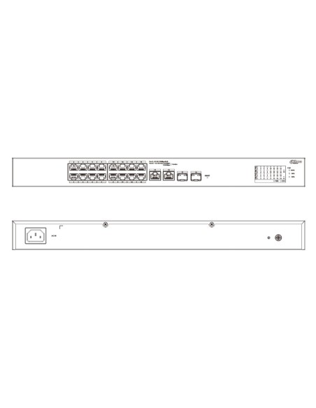 Comprare DAHUA CS4218-16ET-240 Switch PoE 16 porte 10/100 + 2 Combo Gigabit RJ45/SFP Uplink 240W Gestibile in Cloud Layer2
