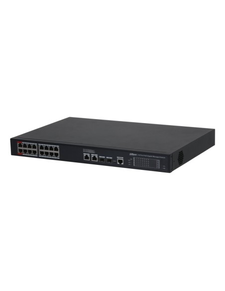 Comprar DAHUA S4220-16GT-240 Switch PoE 16 puertos Gigabit + 2 Uplink Gigabit RJ45 + 2SFP Gigabit 240W Gestionable Layer2