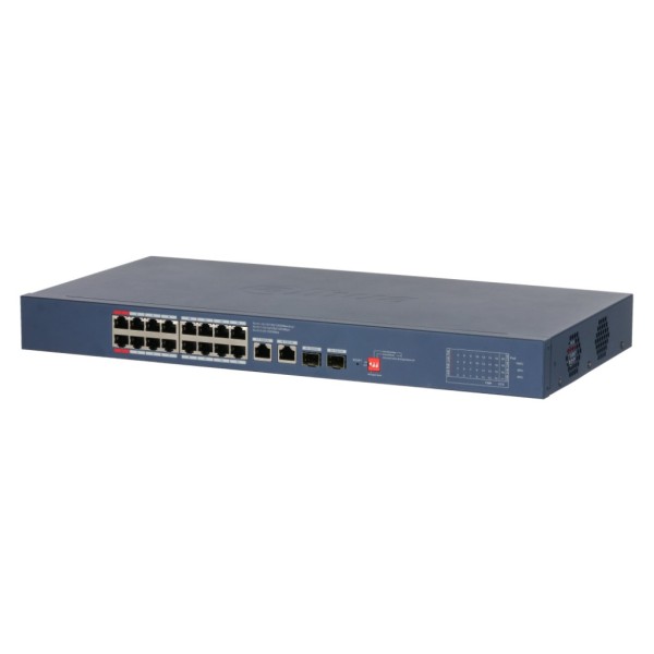 Kaufen Sie DAHUA CS4220-16GT-240-V2 PoE-Switch mit 16 Gigabit-Ports + 2 Gigabit-Uplink-RJ45 + 2 Gigabit-SFP, 240 W, verwaltbar i