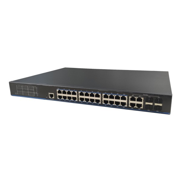 Acheter UTEPO Switch PoE UTP3328TS-PSB-L2 24 ports Gigabit + 4 uplinks Gigabit combo (RJ45/SFP) 280 W 802.3af/at 6 kV gérable