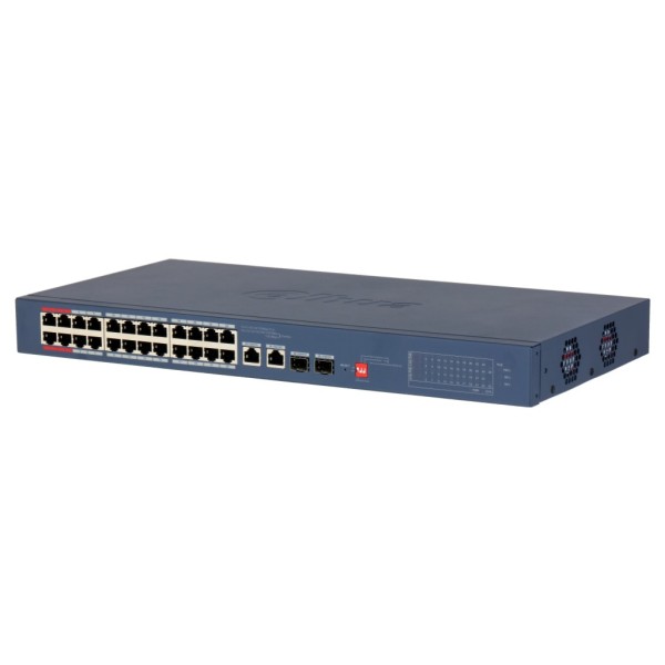 Acheter DAHUA CS4226-24ET-240-V2 Switch PoE 24 ports 10/100 + 2 Combo Gigabit RJ45/SFP Uplink 240W gérable dans le Cloud couche 