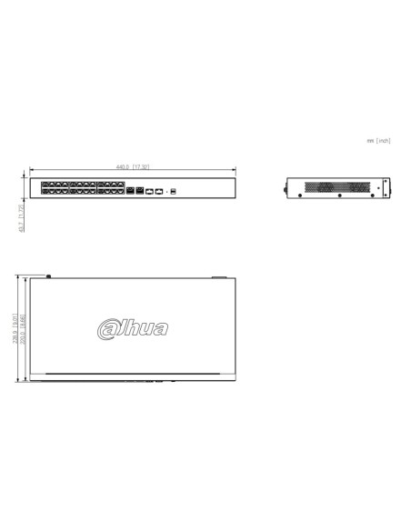 Acheter DAHUA CS4226-24ET-240-V2 Switch PoE 24 ports 10/100 + 2 Combo Gigabit RJ45/SFP Uplink 240W gérable dans le Cloud couche 