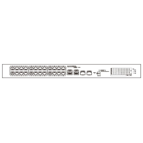 Acheter DAHUA CS4226-24ET-240-V2 Switch PoE 24 ports 10/100 + 2 Combo Gigabit RJ45/SFP Uplink 240W gérable dans le Cloud couche 